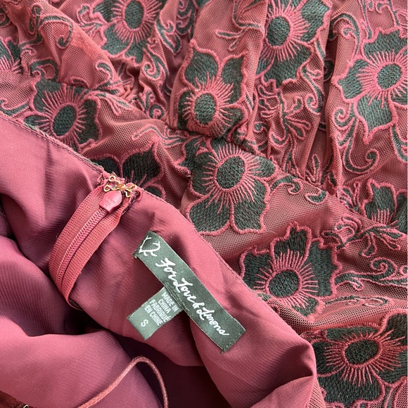 FOR LOVE AND LEMONS | Jolene Lace-Up Burgundy Dress Size S - Host Pick! - Picture 9 of 14